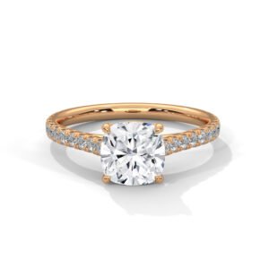 Lumière Cushion Pavé Ring