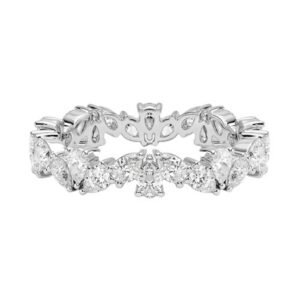 Pear-Shaped Diamond Eternity Band in Yellow Gold