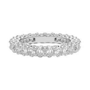 Oval Diamond Eternity Band in Yellow Gold