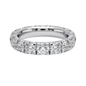 Bold Round Brilliant Diamond Eternity Band in Yellow Gold