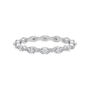 Marquise Diamond Eternity Band in Yellow Gold