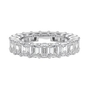 Aurelia Emerald Cut Diamond Eternity Band