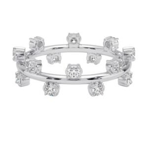 Modern Bezel-Set Diamond Eternity Ring in Yellow Gold