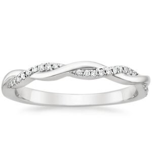 Intersecting Pav? Diamond Band in Yellow Gold