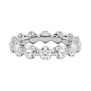 Large Round Diamond Eternity Band in Yellow Gold